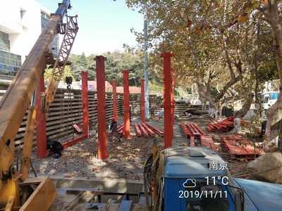 南艺管廊架施工